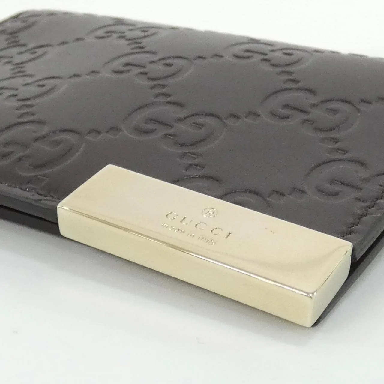 GUCCI 268843 Card Case Leather Brown Leather Rank A - Thumbnail 3