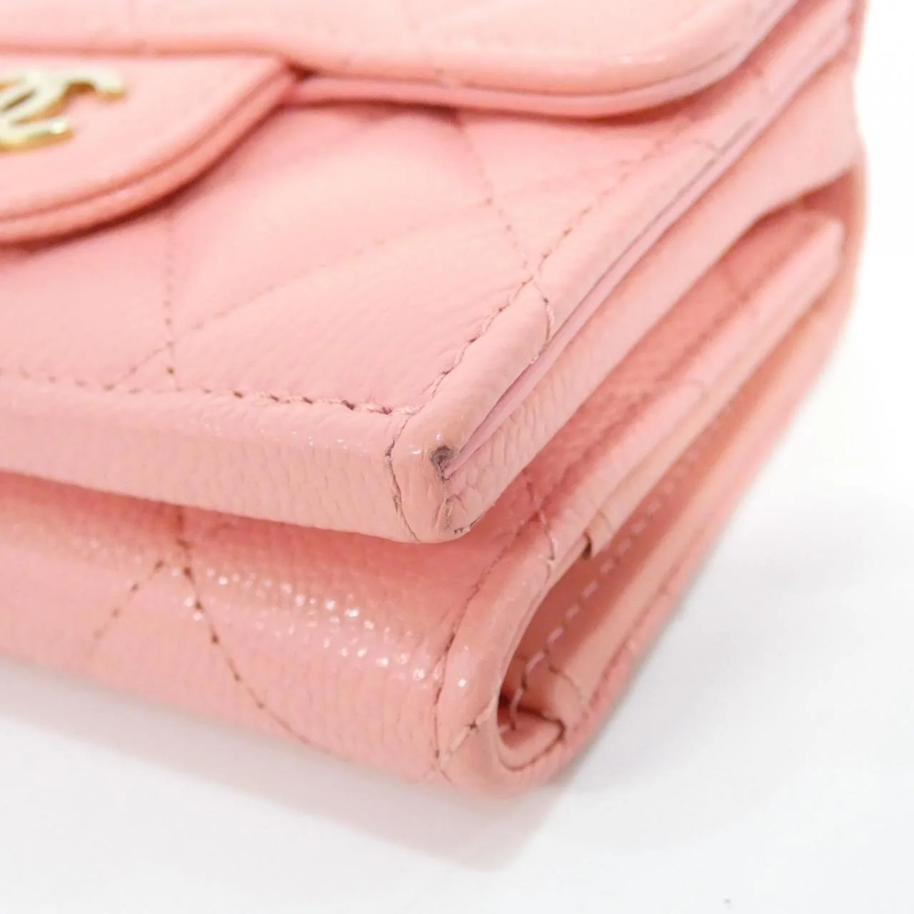 CHANEL Timeless Classic AP0230 Wallet Grained Calfskin 粉色 荔枝紋牛皮 中古品A - 縮圖 3