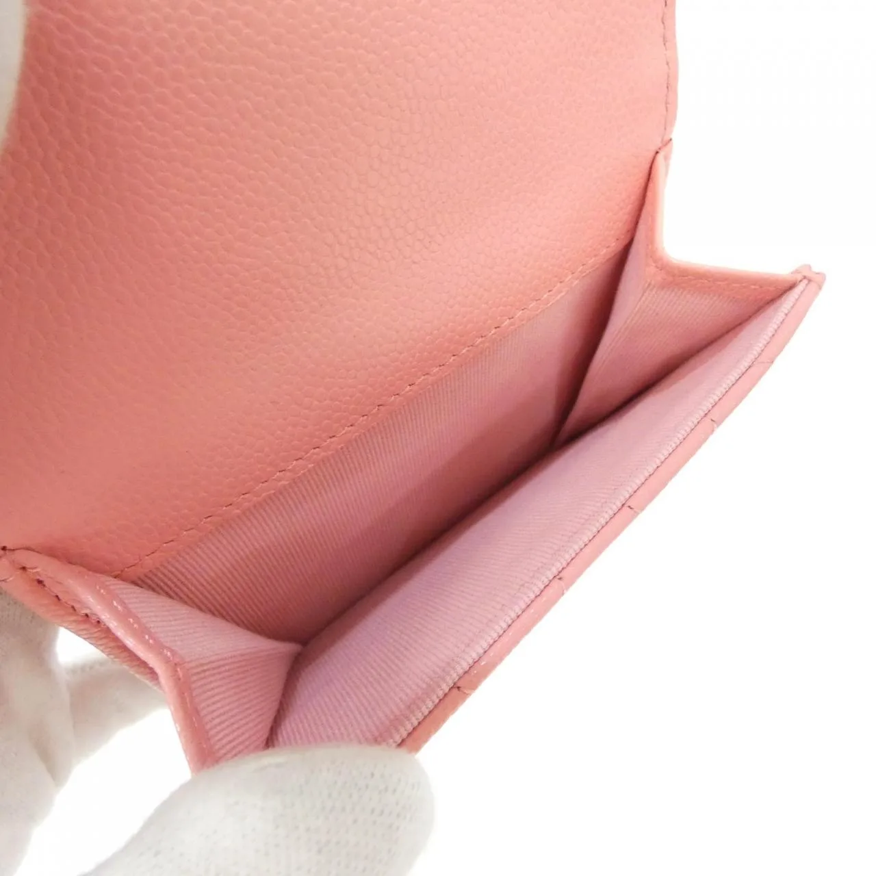 CHANEL Timeless Classic AP0230 Wallet Grained Calfskin 粉色 荔枝紋牛皮 中古品A - 縮圖 6