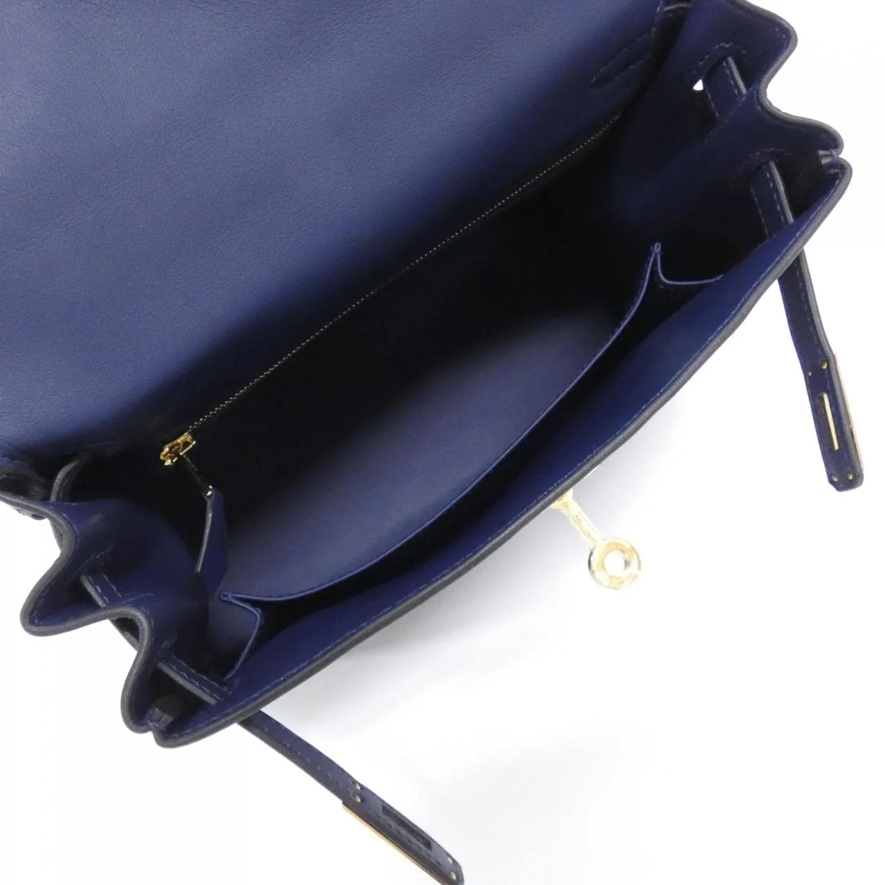 HERMES Kelly 047654CC Handbag Swift Navy Swift Leather Unused - Thumbnail 6