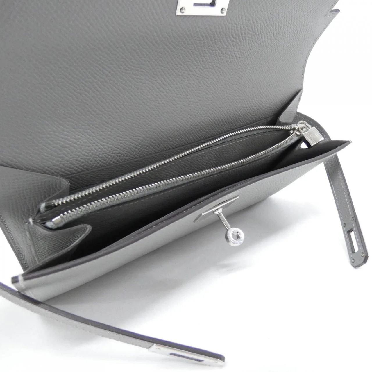 HERMES Kelly 051300CK Wallet Epsom Black Epsom Leather Rank A - Thumbnail 3