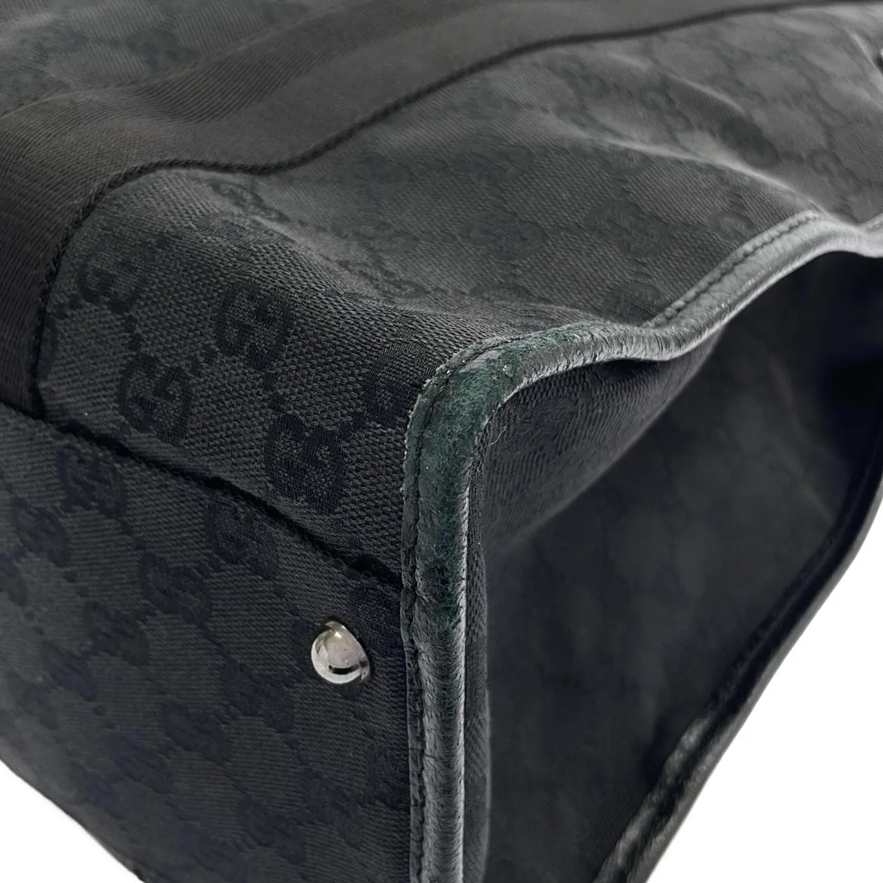 GUCCI 115517 手提包 帆布 黑色 帆布 中古品B - 縮圖 3