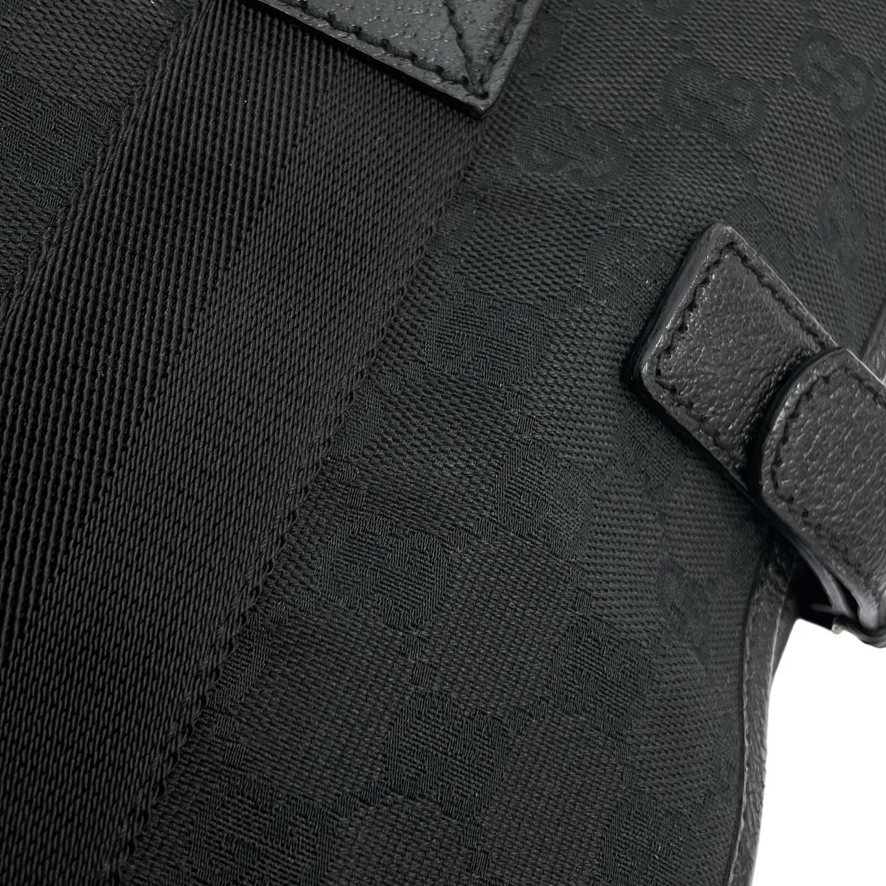 GUCCI 115517 手提包 帆布 黑色 帆布 中古品B - 縮圖 5