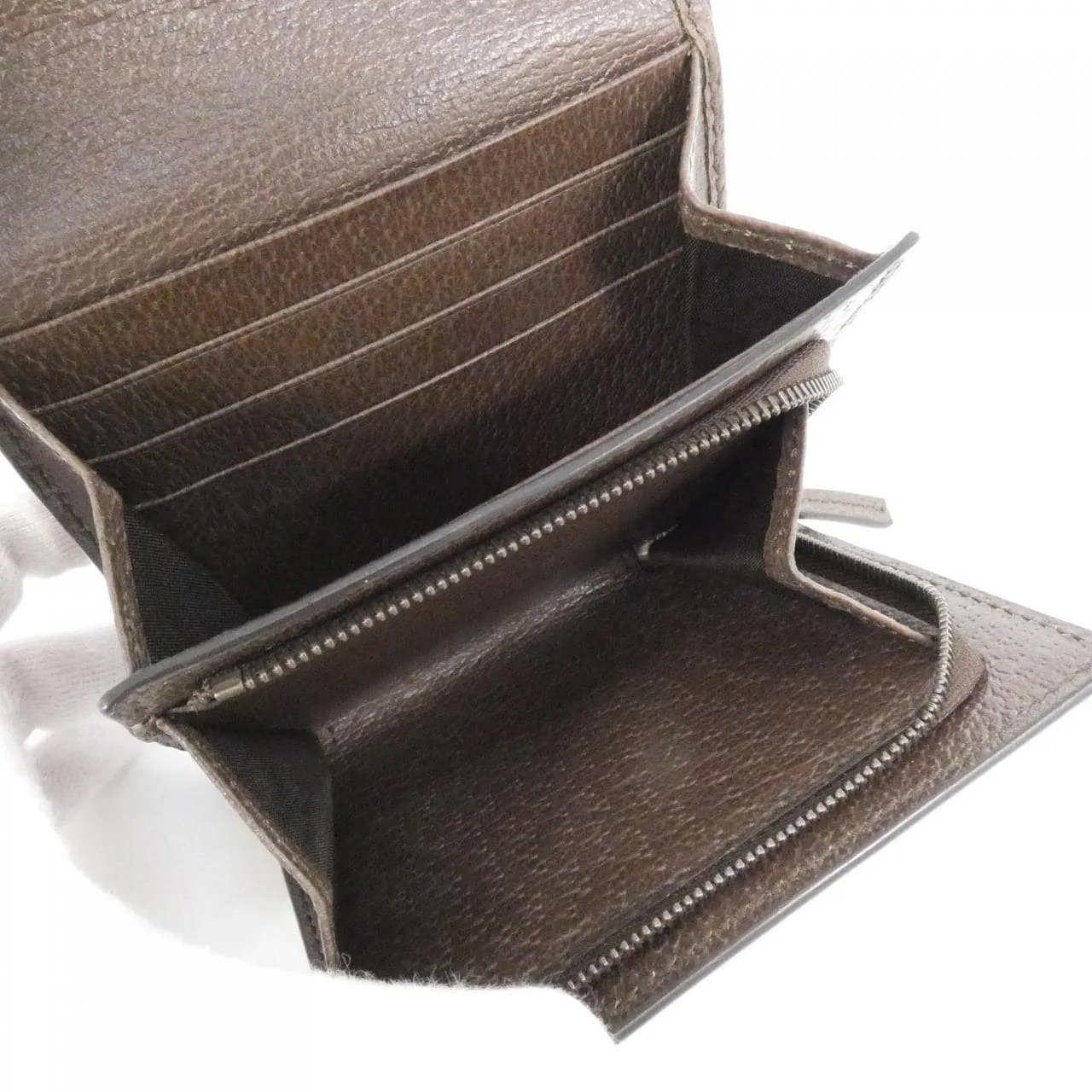 GUCCI 658635 UKMBT Wallet Canvas 棕色 帆布 中古品A - 縮圖 3