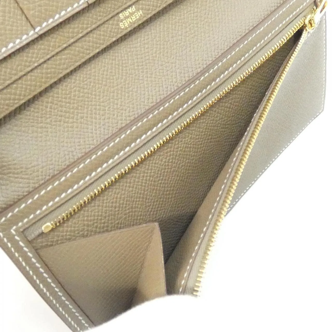 HERMES 039785CC Wallet Epsom Etoupe Epsom Leather Rank A - Thumbnail 9