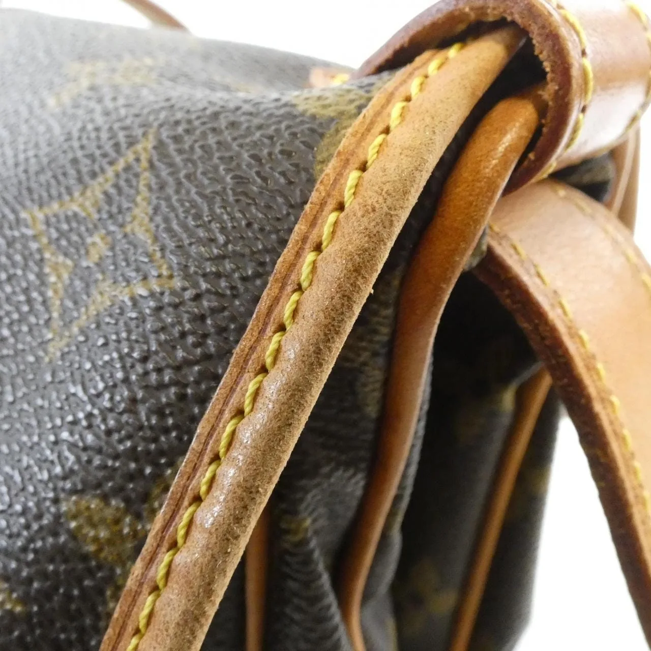 LOUIS VUITTON Saumur M42256 Shoulder Monogram 黑色 Monogram 中古品B - 縮圖 4