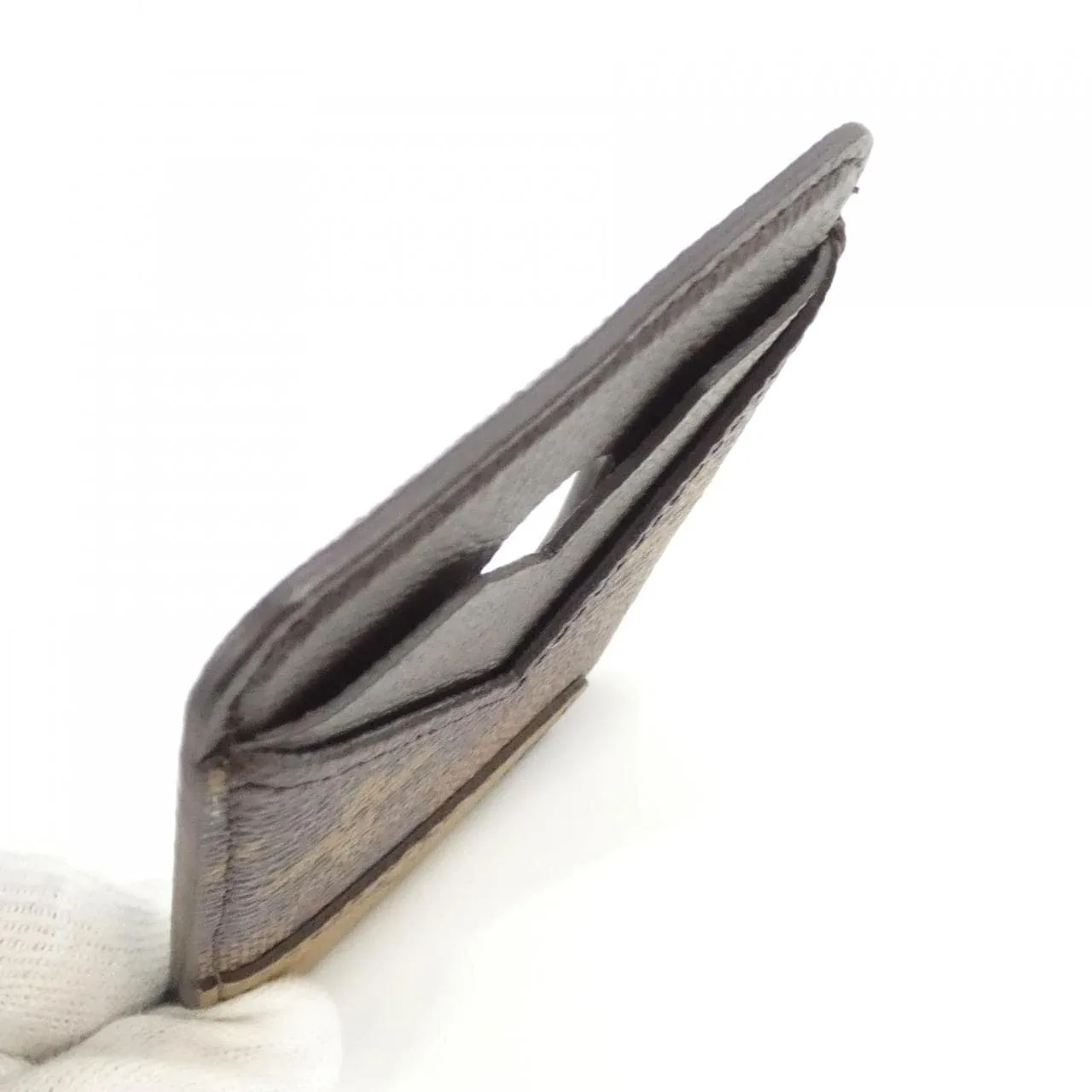 LOUIS VUITTON M26016 Card Case Monogram 黑色 Monogram 中古品A - 縮圖 3