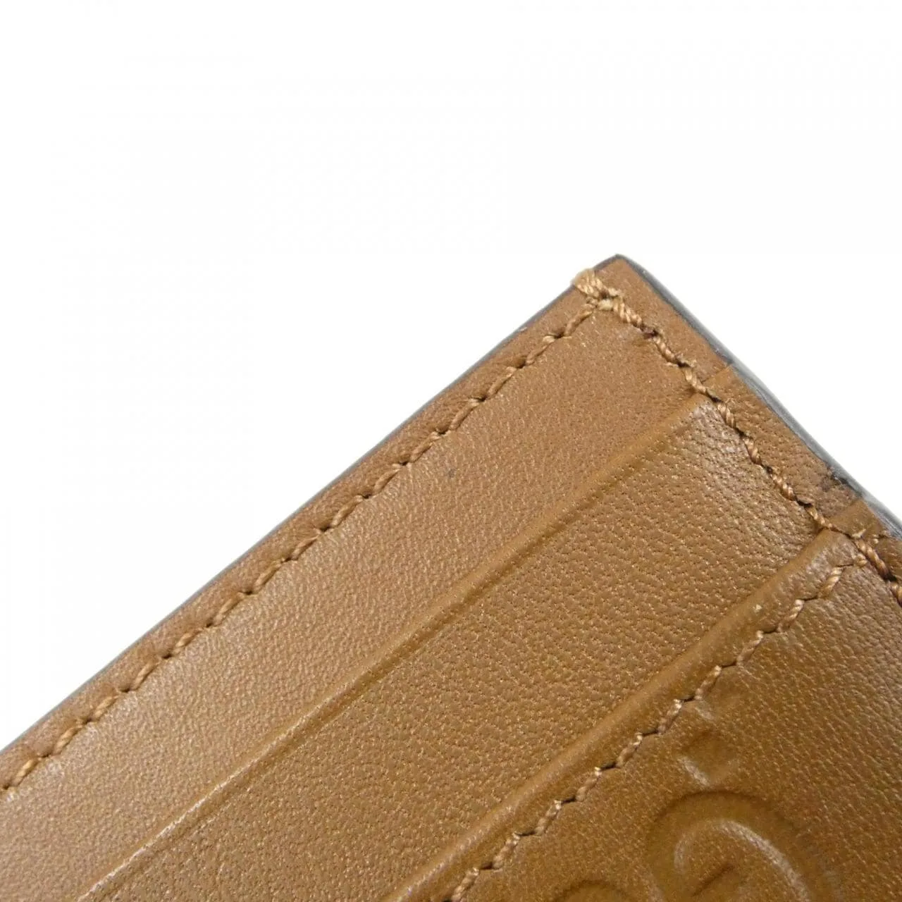 GUCCI 847204 Card Case Leather Brown Leather Rank A - Thumbnail 2