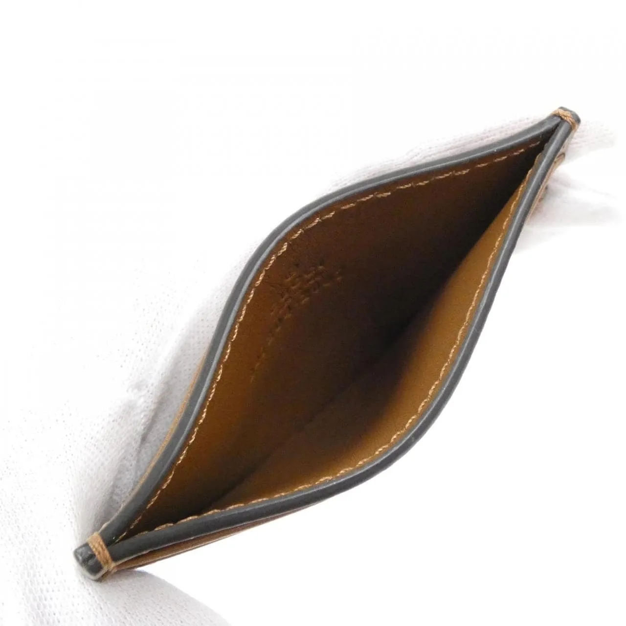 GUCCI 847204 Card Case Leather Brown Leather Rank A - Thumbnail 3