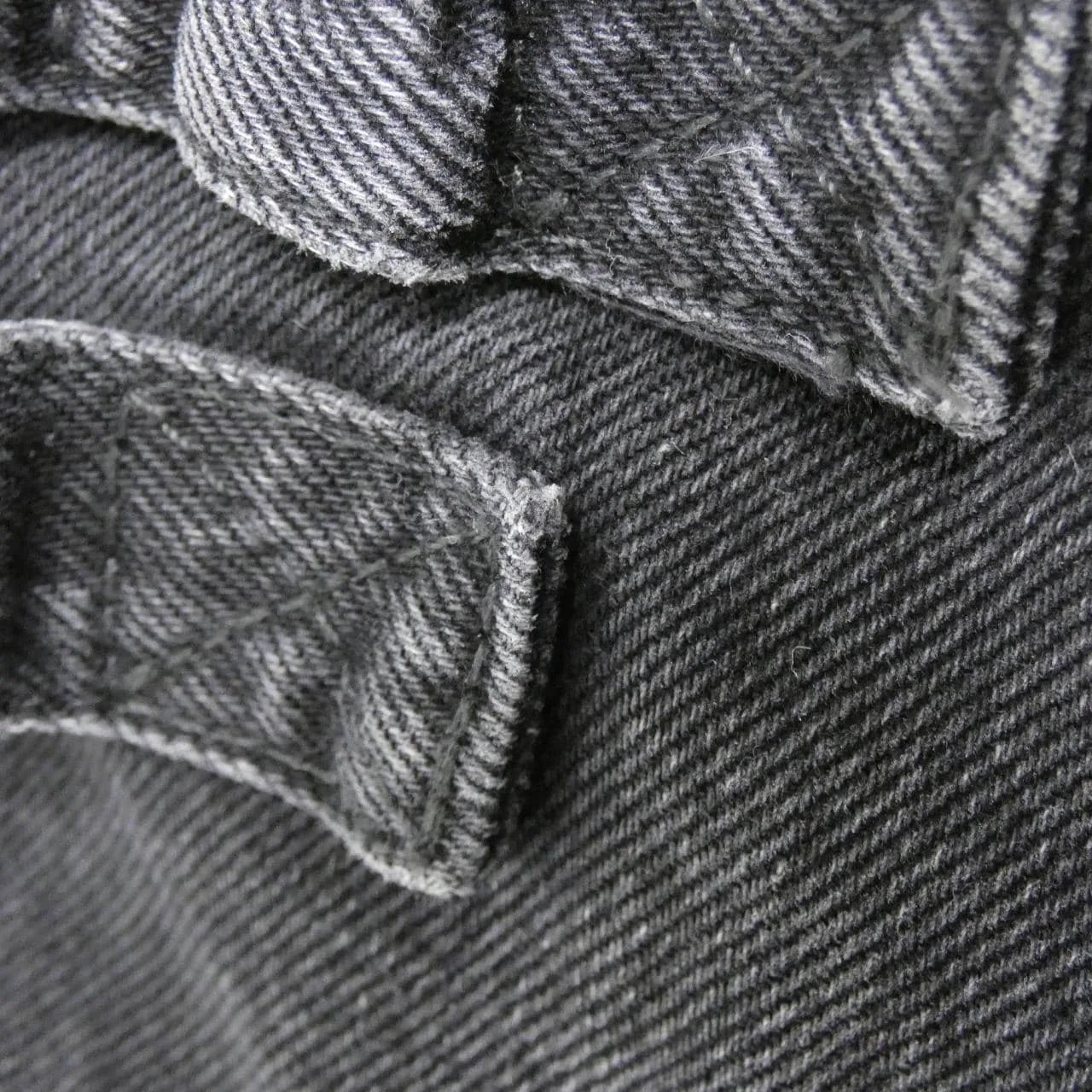 BALENCIAGA 656106 Shoulder Denim 黑色 牛仔布 中古品A - 縮圖 6