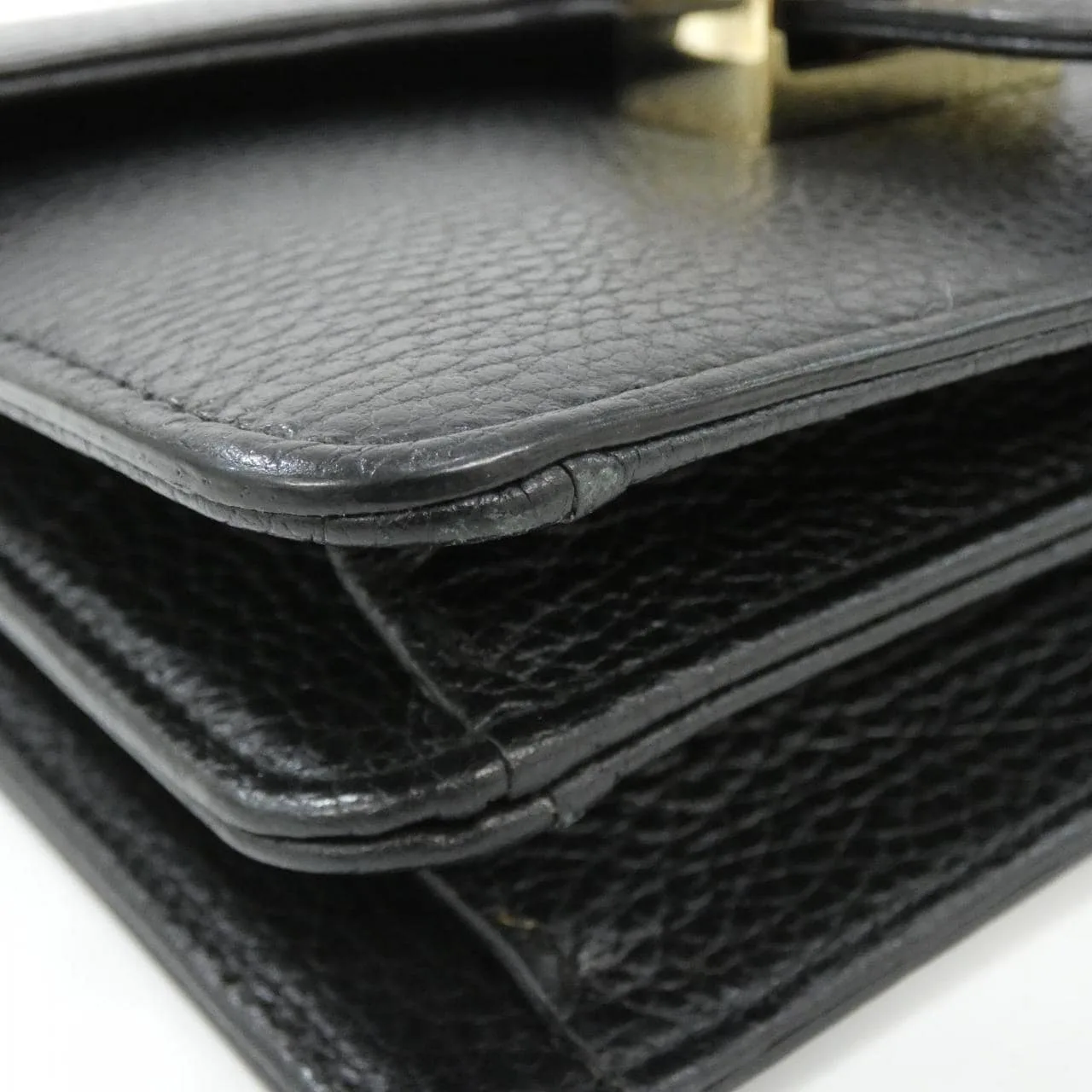 GUCCI 510304 CAO0G Shoulder Leather Black Leather Rank A - Thumbnail 3