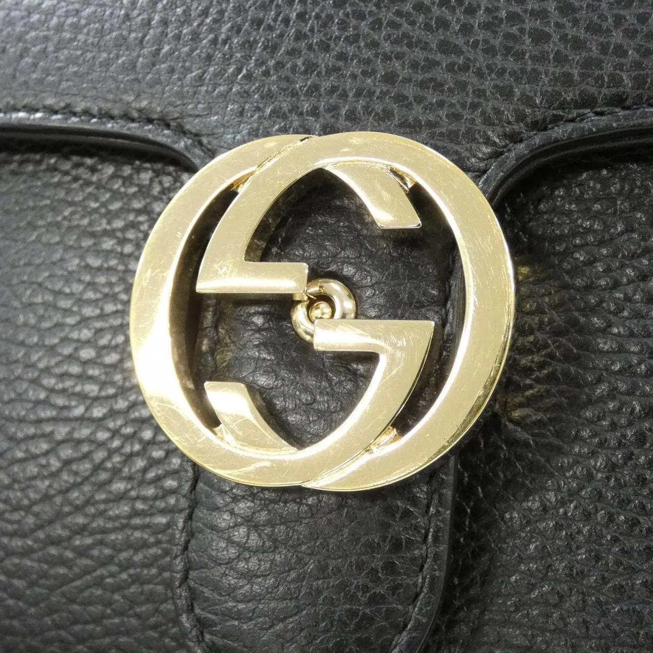 GUCCI 510304 CAO0G Shoulder Leather Black Leather Rank A - Thumbnail 4