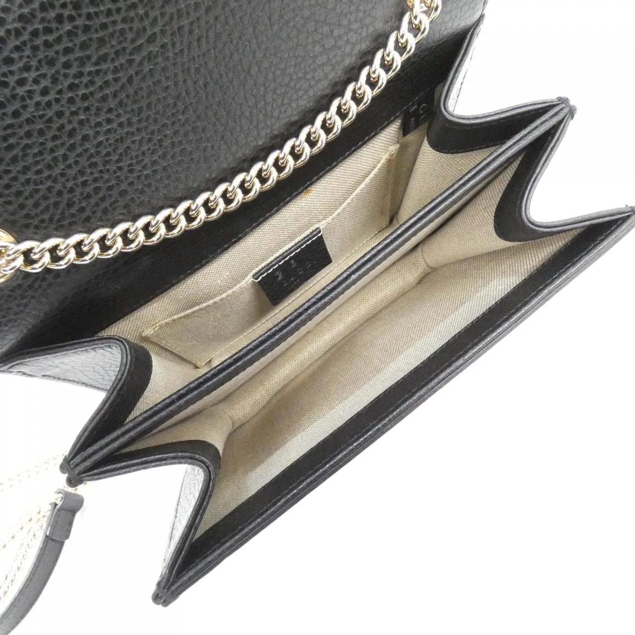 GUCCI 510304 CAO0G Shoulder Leather Black Leather Rank A - Thumbnail 6