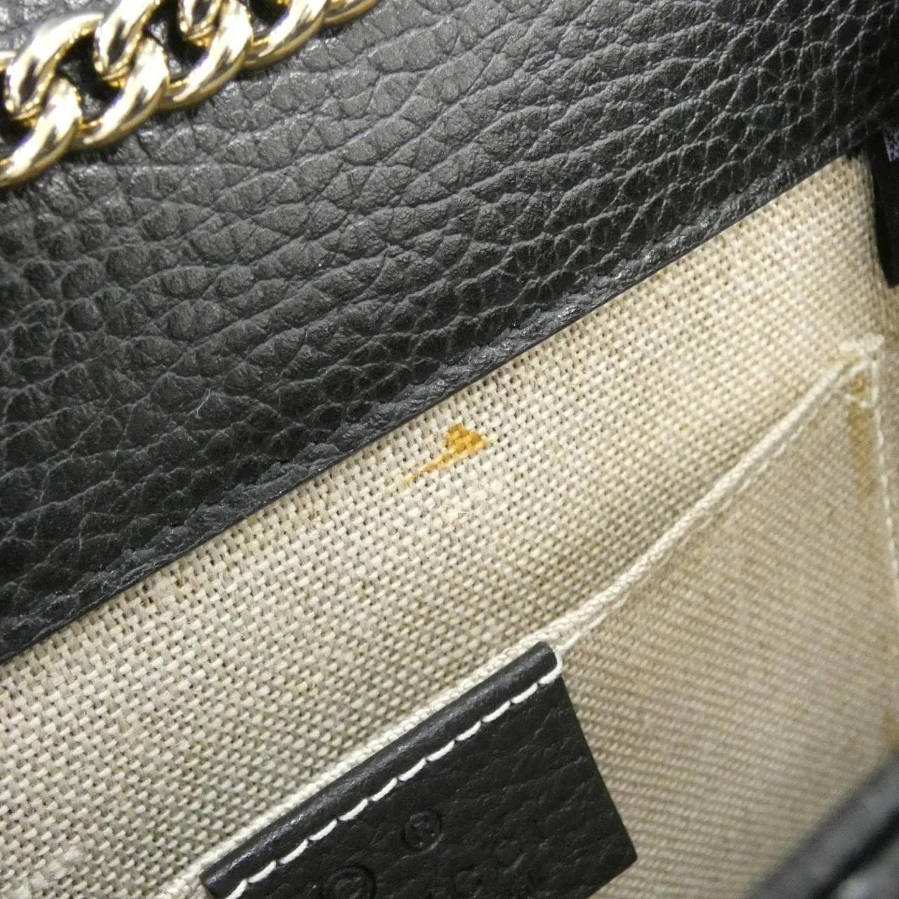 GUCCI 510304 CAO0G Shoulder Leather Black Leather Rank A - Thumbnail 7