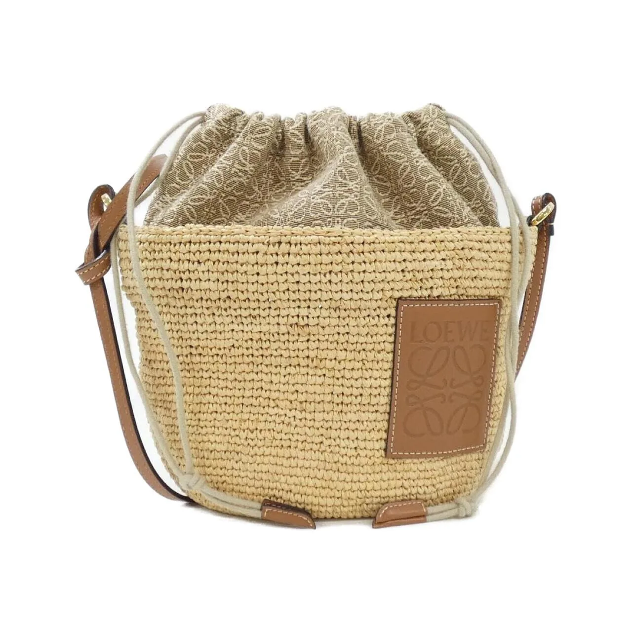 LOEWE A689C70X08 Shoulder Canvas Black