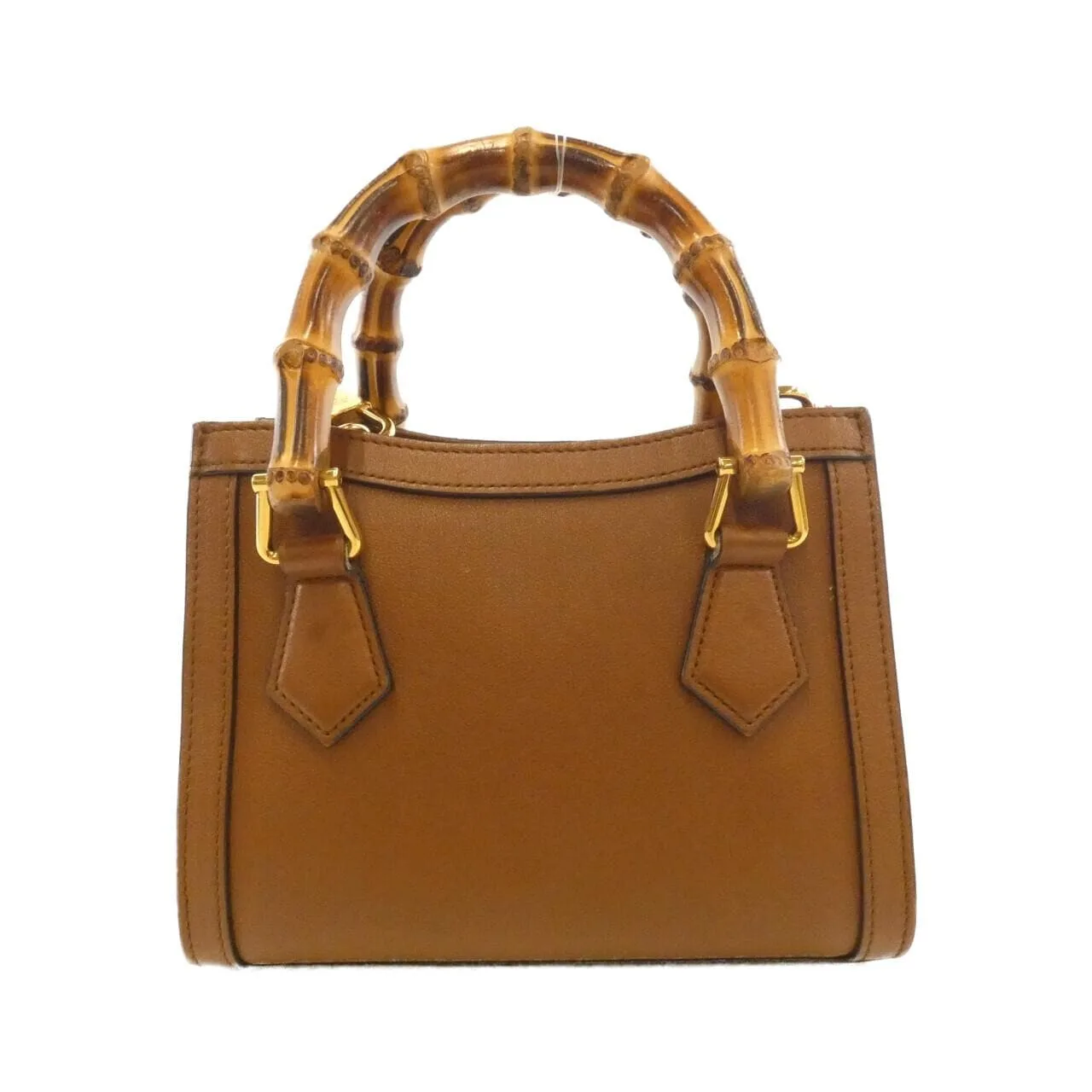 GUCCI Diana 655661 17QDT Handbag Leather 黑色 皮革 中古品B - 縮圖 2