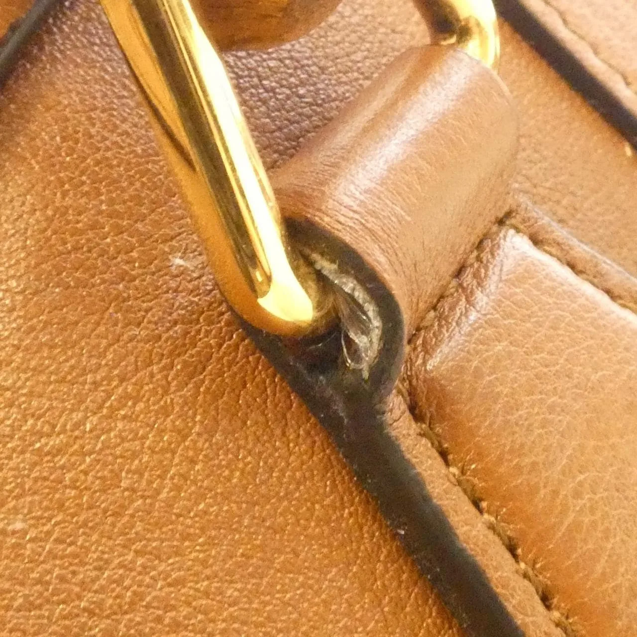 GUCCI Diana 655661 17QDT Handbag Leather 黑色 皮革 中古品B - 縮圖 7
