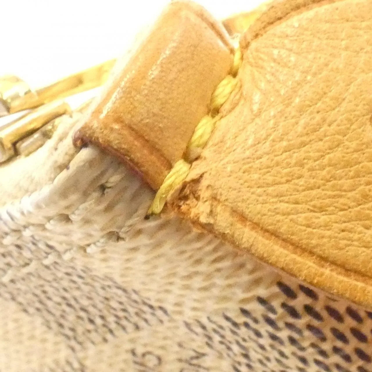 LOUIS VUITTON N51186 Handbag Damier 黑色 Damier 中古品B - 縮圖 3