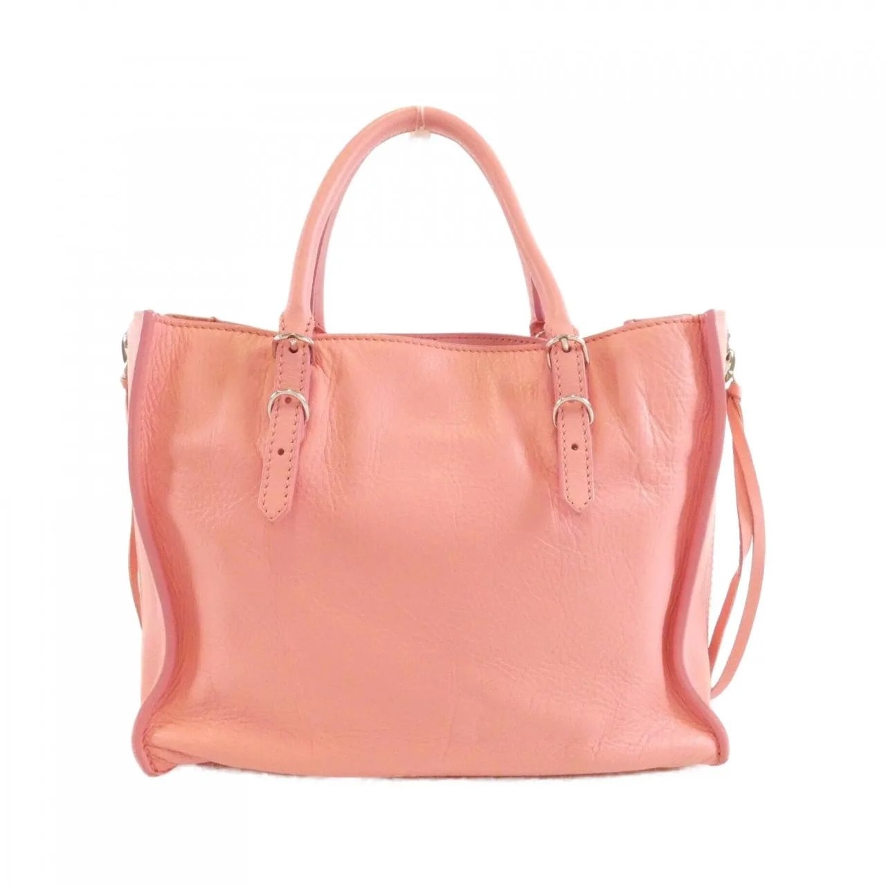 BALENCIAGA 305572 DBC6N Handbag Leather 黑色 皮革 中古品A - 縮圖 2