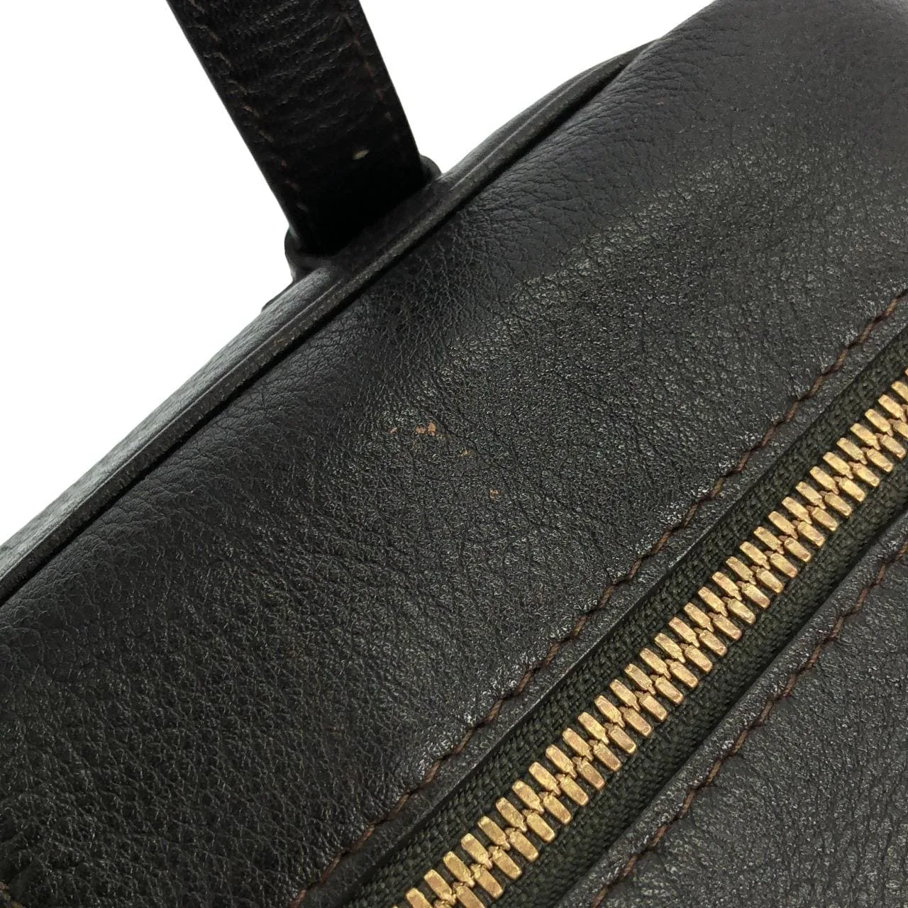 LOEWE 377 79 E35 Handbag Leather Black Leather Rank B - Thumbnail 6