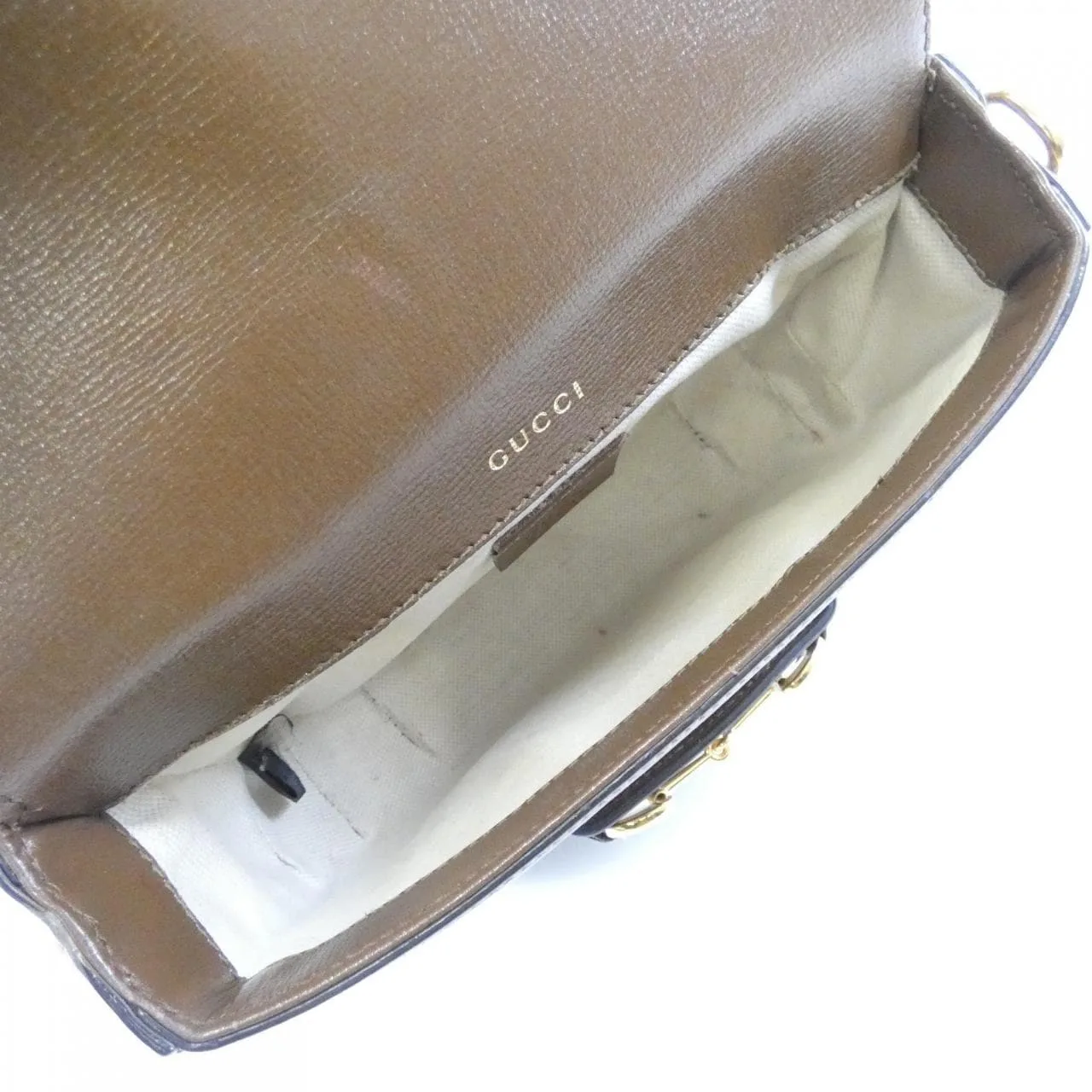 GUCCI Horsebit 1955 658574 HUHHG 肩背包 帆布 黑色 帆布 中古品B - 縮圖 7