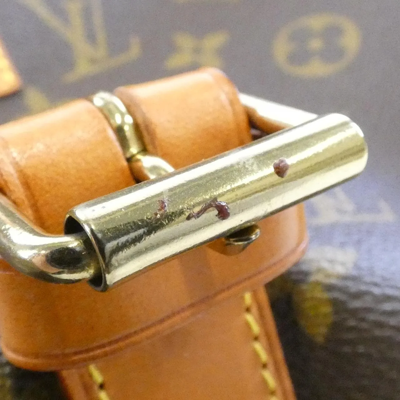 LOUIS VUITTON Saumur M42254 Shoulder Monogram 黑色 Monogram 中古品B - 縮圖 6