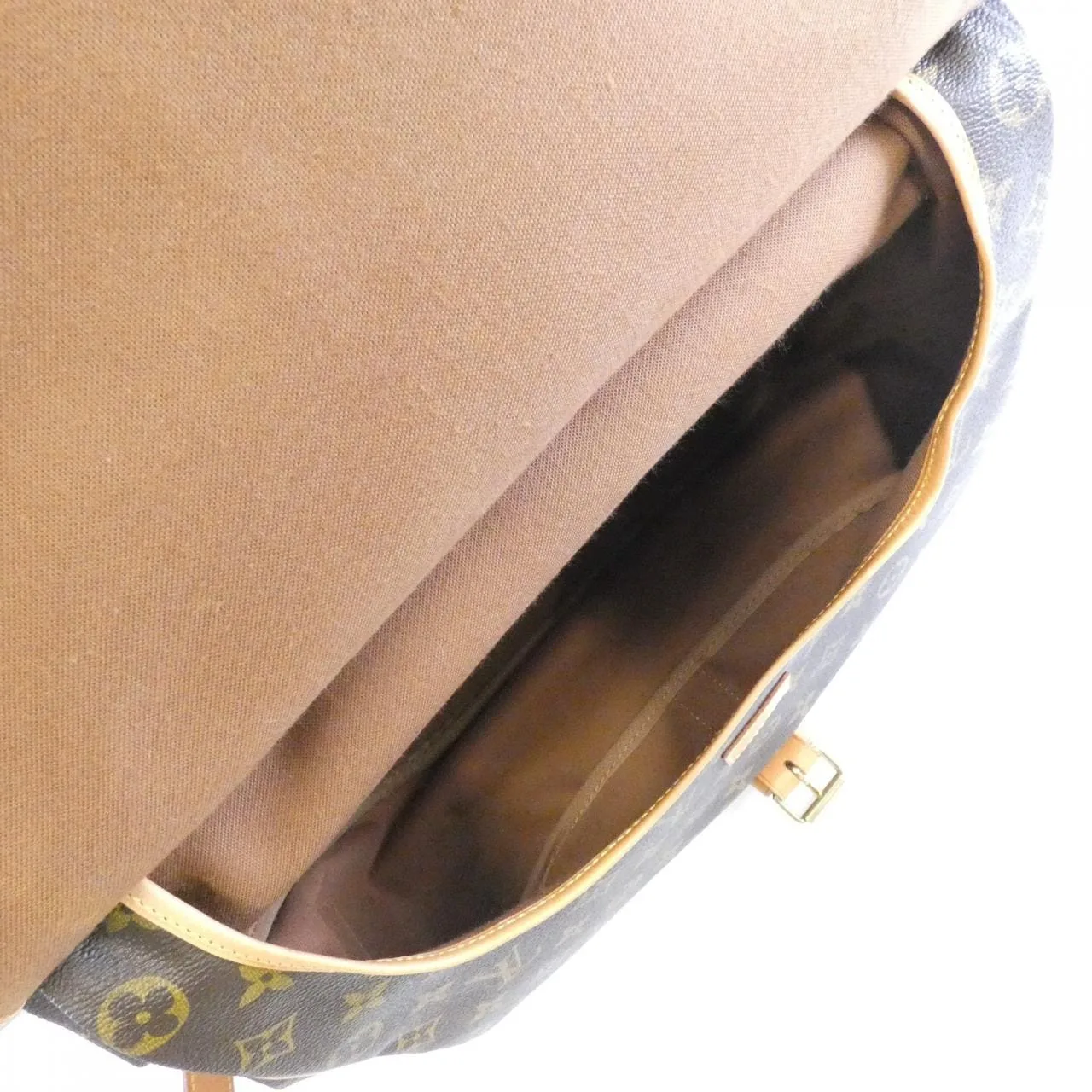 LOUIS VUITTON Saumur M42254 Shoulder Monogram 黑色 Monogram 中古品B - 縮圖 9