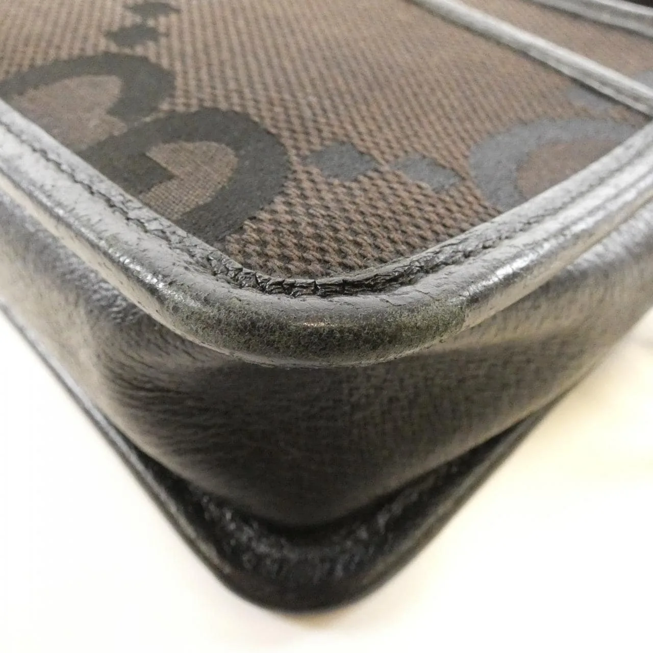 GUCCI 696075 FABRP 肩背包 帆布 黑色 帆布 中古品B - 縮圖 3