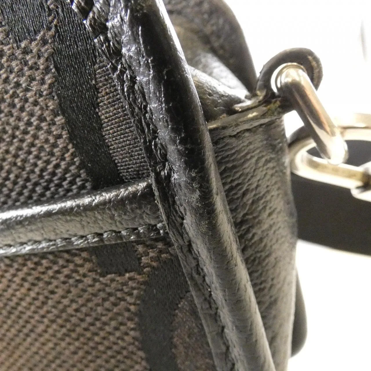 GUCCI 696075 FABRP 肩背包 帆布 黑色 帆布 中古品B - 縮圖 4