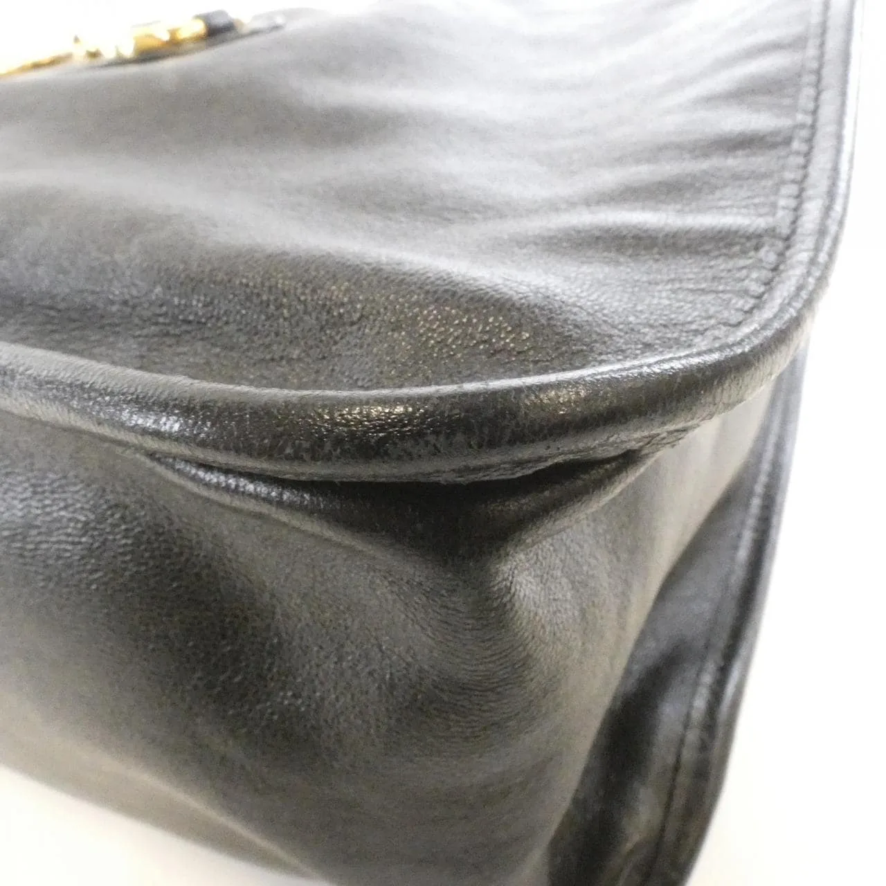 GUCCI Horsebit 1955 623694 1U10G Handbag Leather 黑色 皮革 中古品B - 縮圖 3