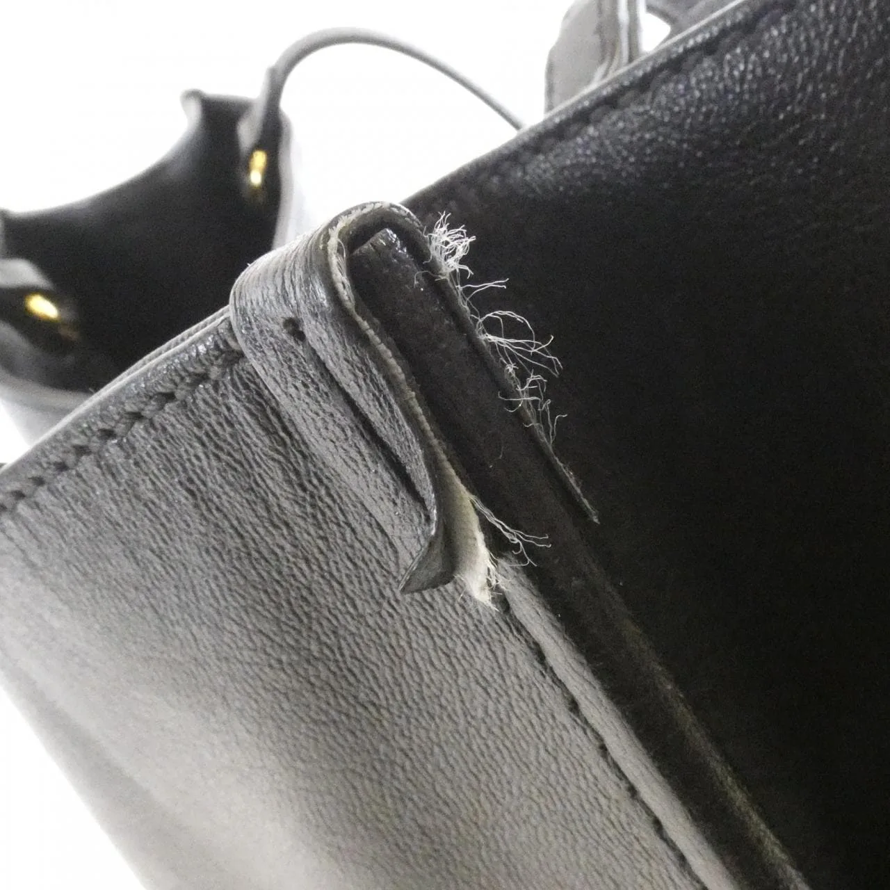 GUCCI Horsebit 1955 623694 1U10G Handbag Leather 黑色 皮革 中古品B - 縮圖 5