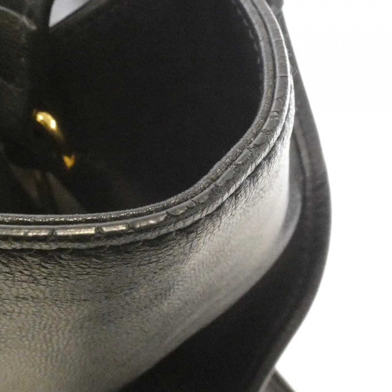GUCCI Horsebit 1955 623694 1U10G Handbag Leather 黑色 皮革 中古品B - 縮圖 6