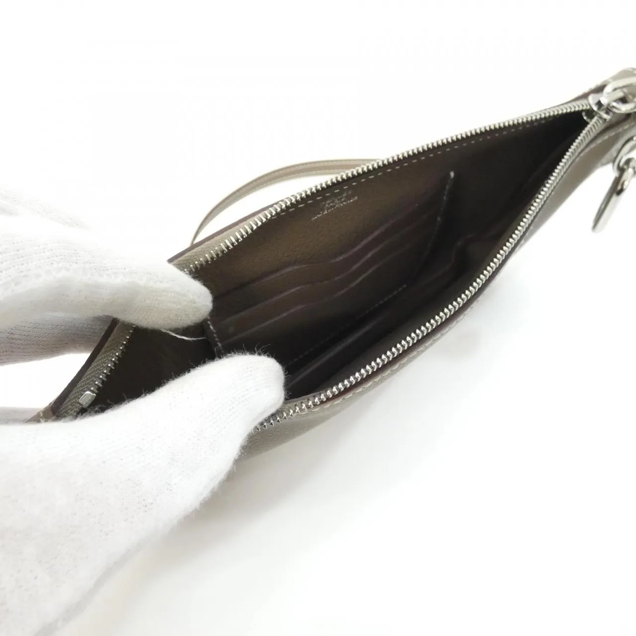 HERMES 086888CK Pouch Etoupe Rank A - Thumbnail 5