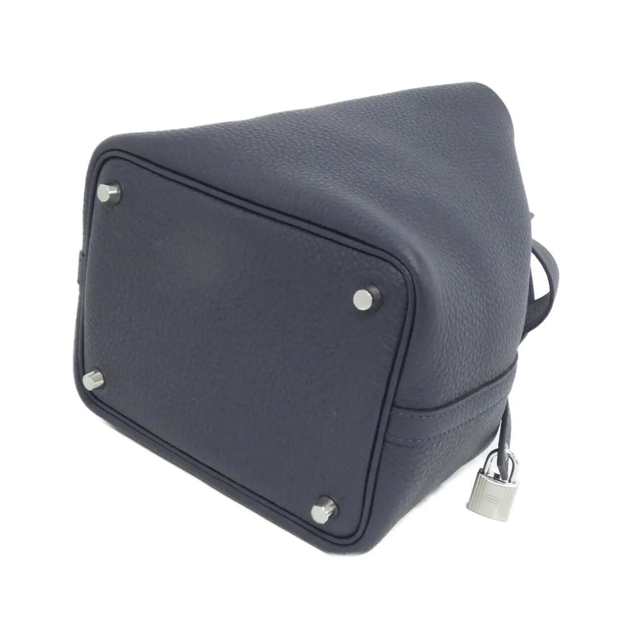 HERMES Picotin 056289CK Handbag Clemence Blue Clemence Leather Unused - Thumbnail 2