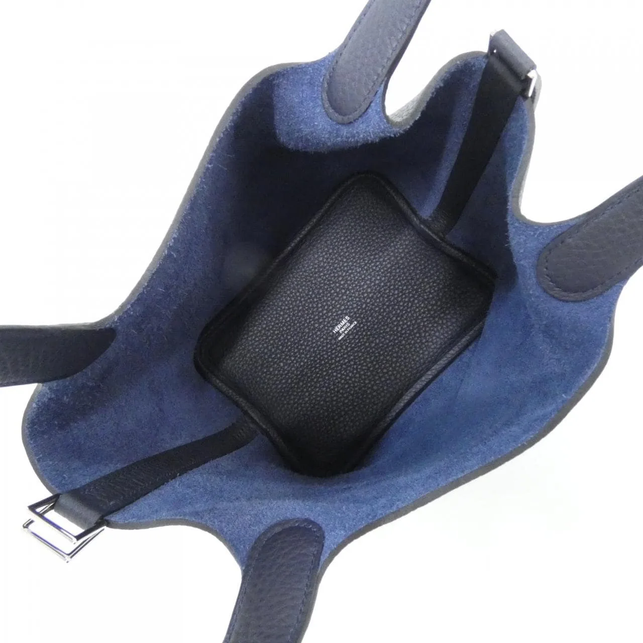 HERMES Picotin 056289CK Handbag Clemence Blue Clemence Leather Unused - Thumbnail 5