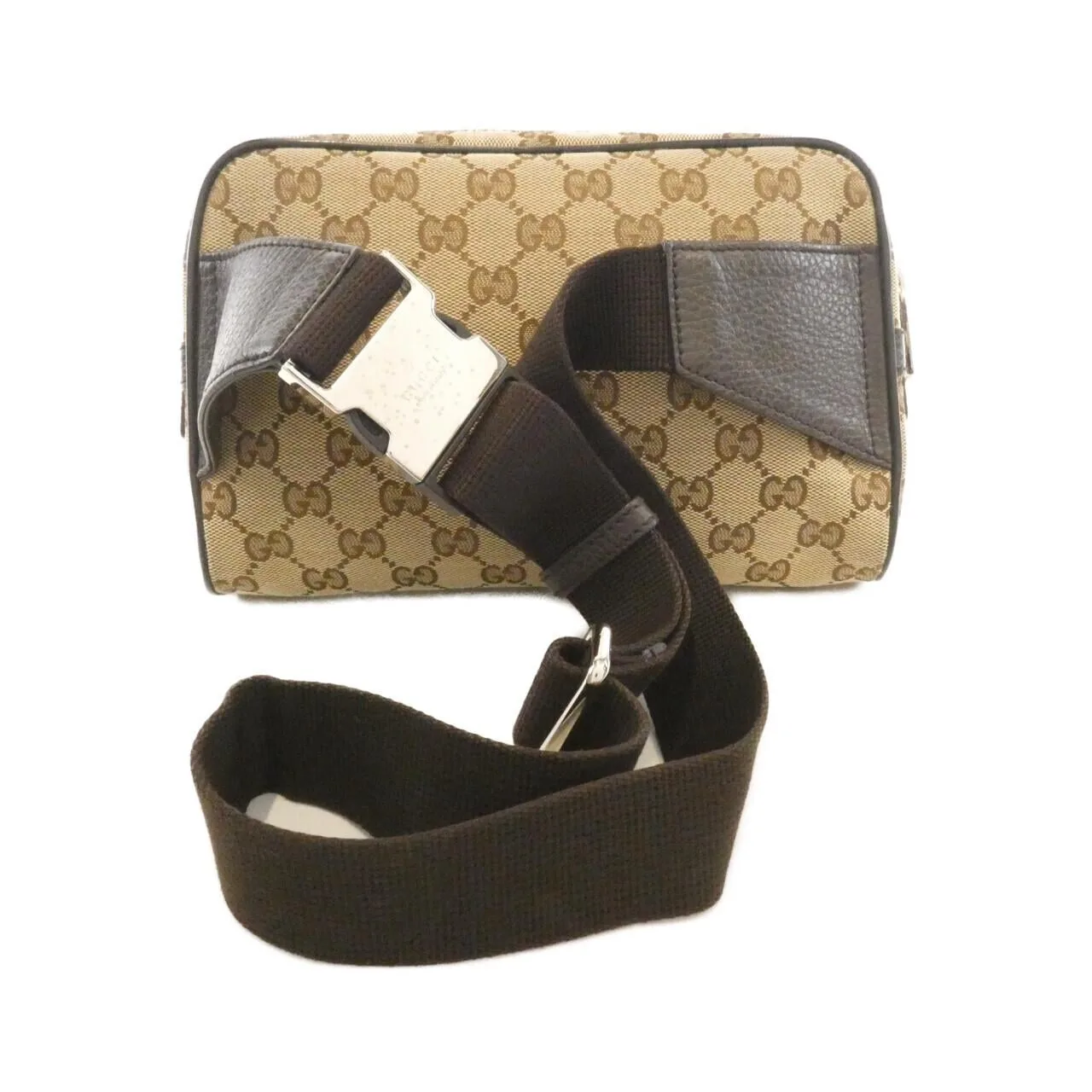 GUCCI GG Supreme 449174 KY9KN Belt Canvas 黑色 帆布 中古品A - 縮圖 2