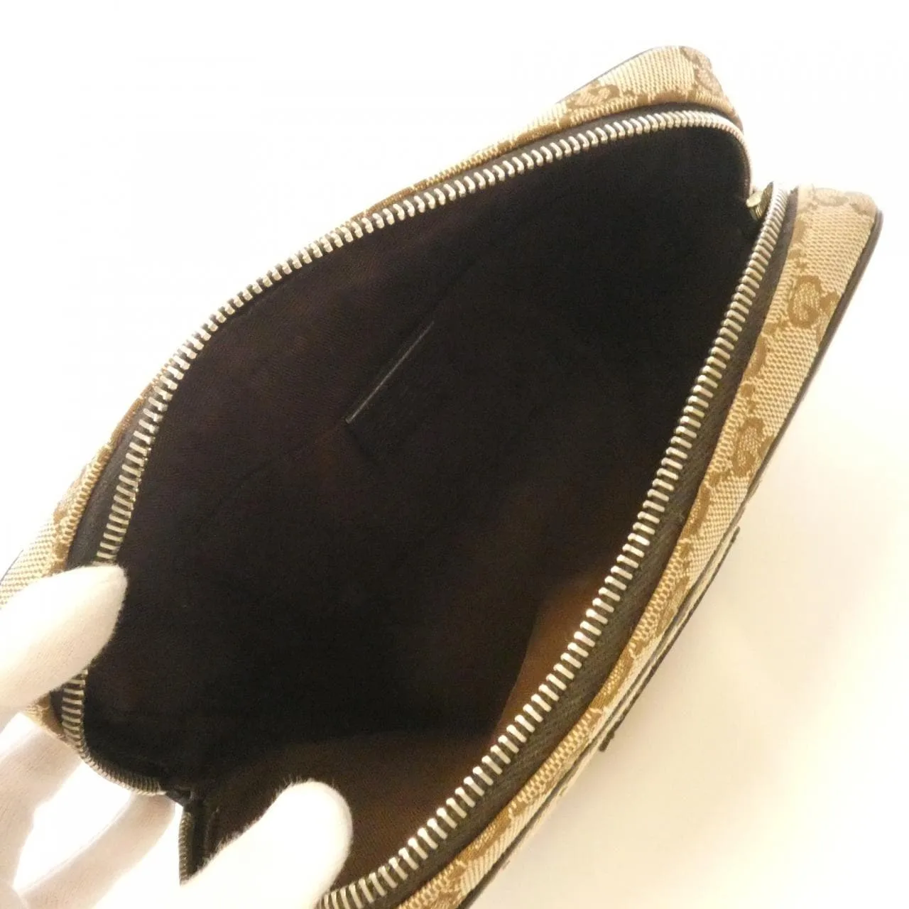 GUCCI GG Supreme 449174 KY9KN Belt Canvas 黑色 帆布 中古品A - 縮圖 6