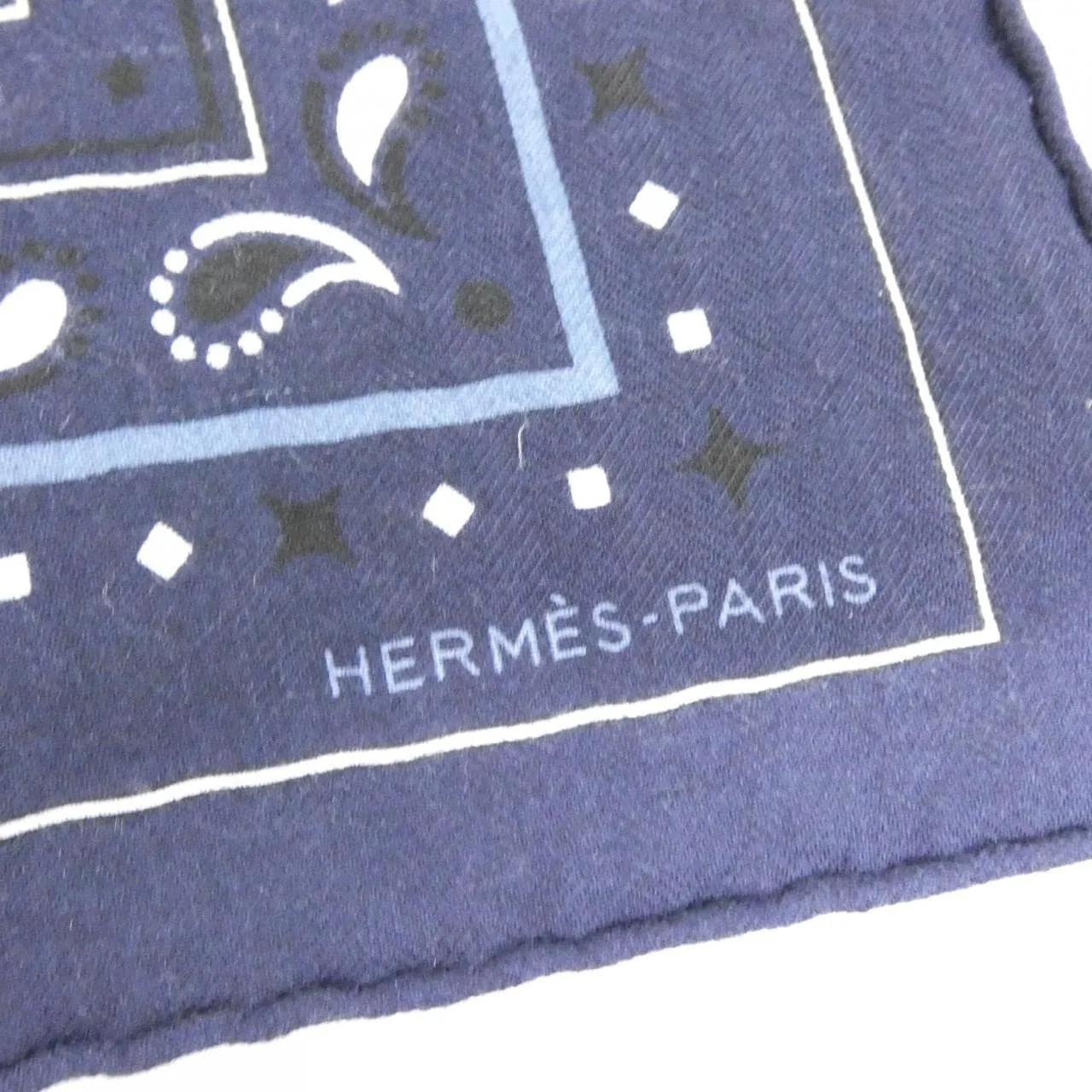 HERMES Scarf Black Rank A - Thumbnail 2