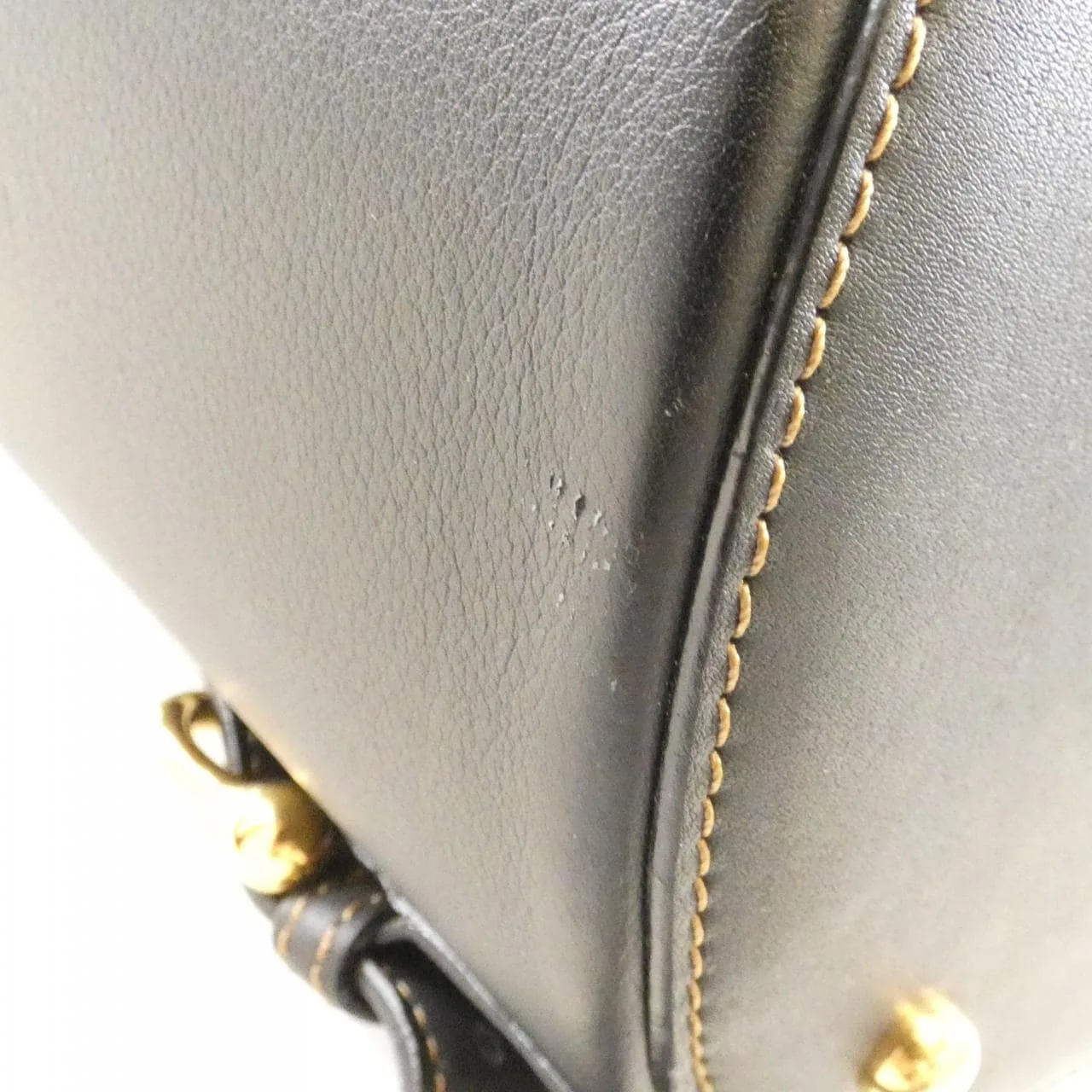 LOEWE Shoulder Leather Black Leather Rank B - Thumbnail 4