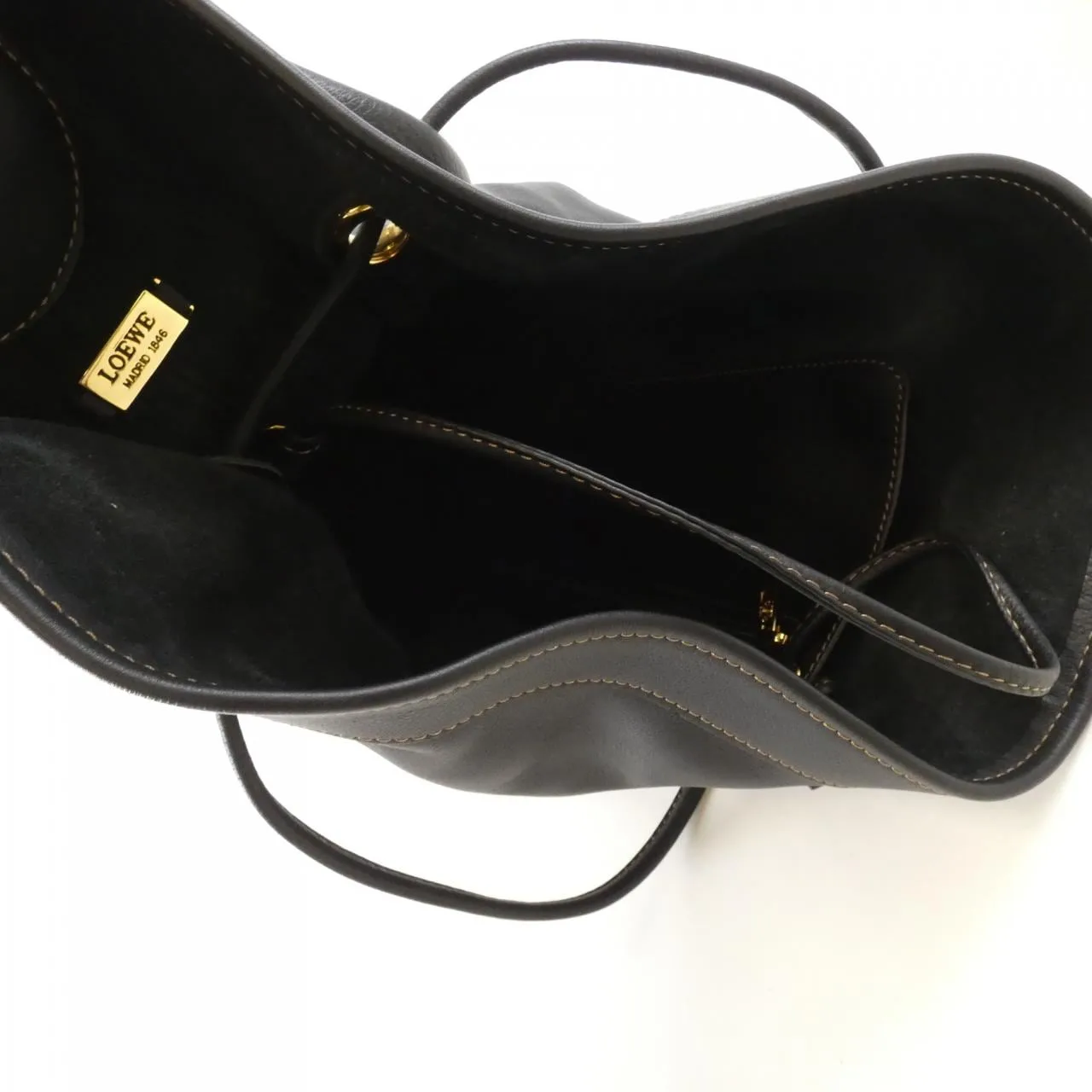 LOEWE Shoulder Leather Black Leather Rank B - Thumbnail 8