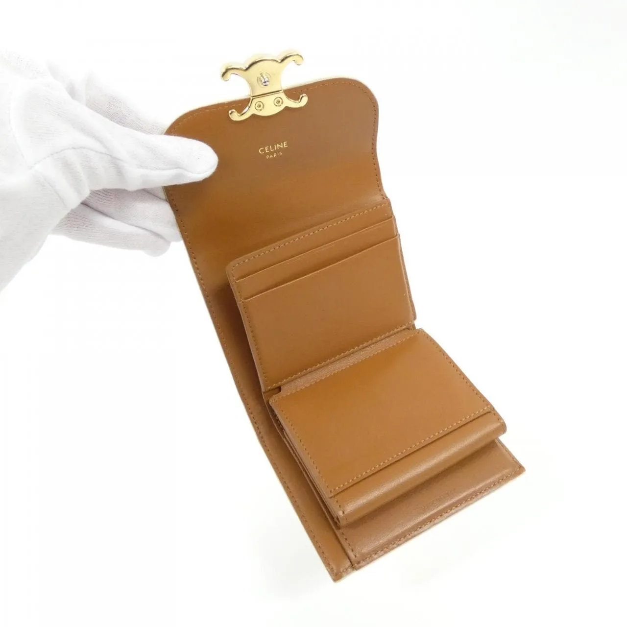 CELINE 10D782CQH Wallet Canvas 黑色 帆布 中古品A - 縮圖 7