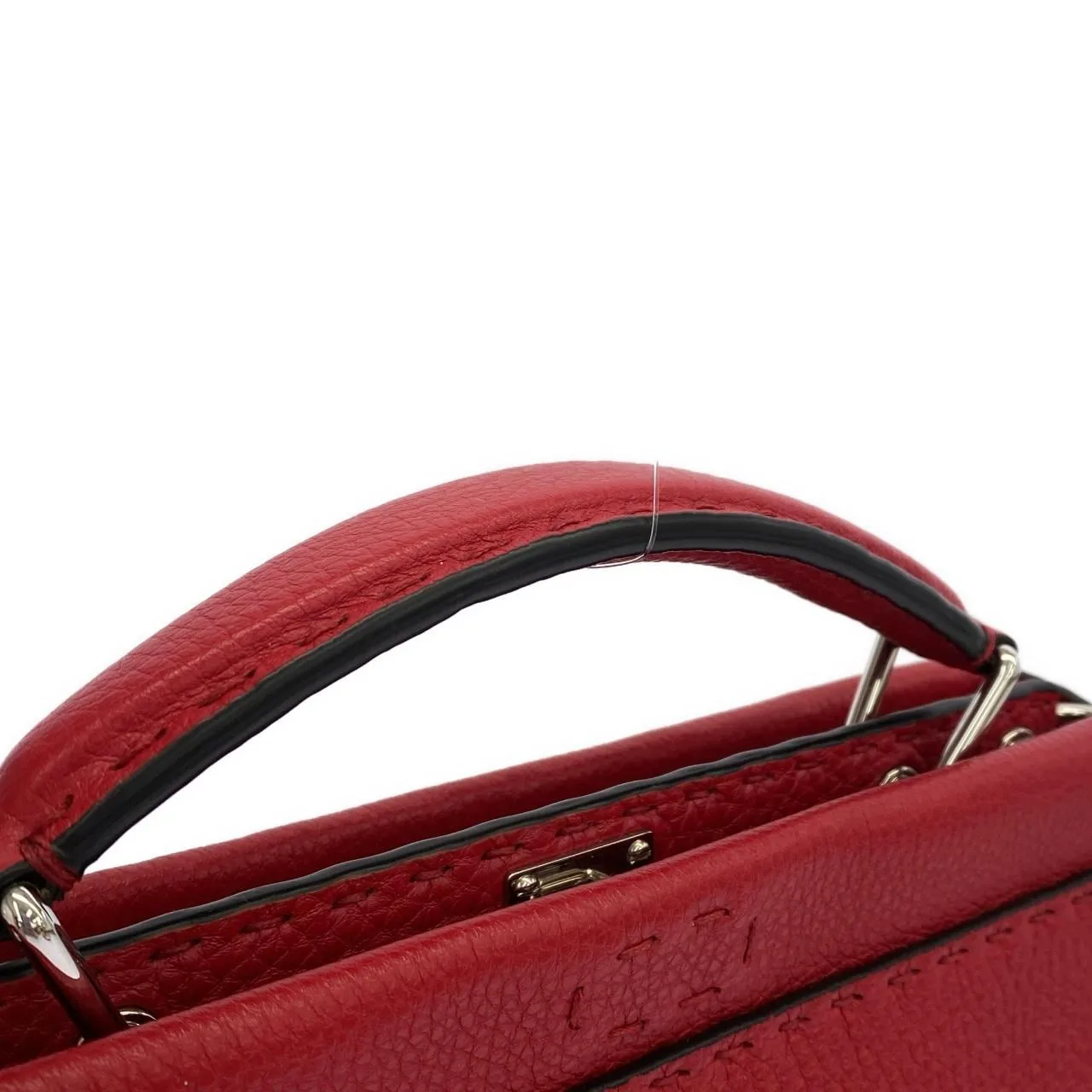 FENDI Peekaboo 7VA422 A80K Handbag Leather 銀色 皮革 中古品A - 縮圖 5