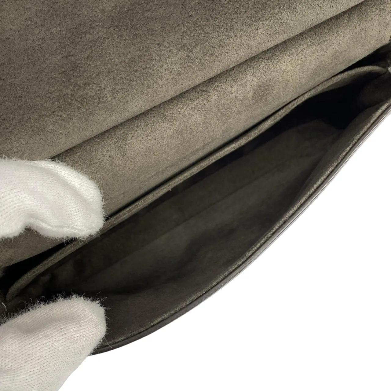 FENDI Baguette 8M0371 SF5 Handbag Leather 銀色 皮革 中古品A - 縮圖 7