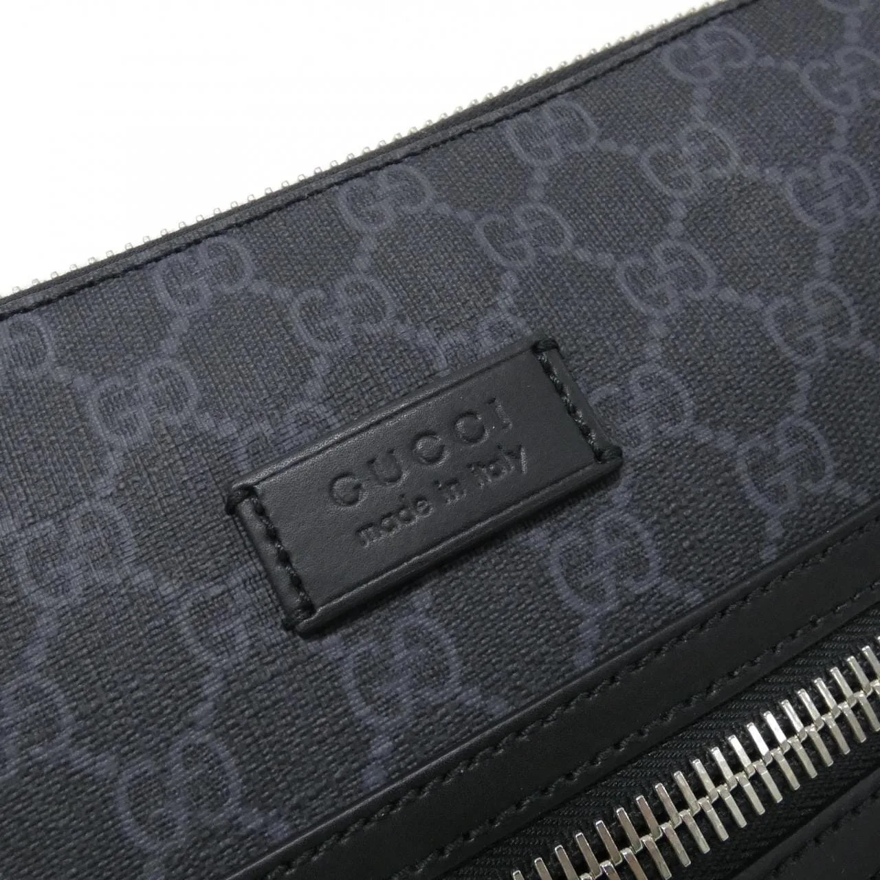 GUCCI 474137 K5RLN Shoulder Canvas 黑色 帆布 中古品A - 縮圖 4