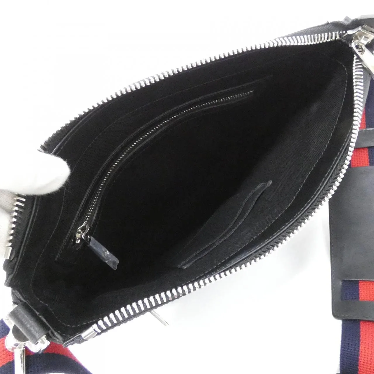 GUCCI 474137 K5RLN Shoulder Canvas 黑色 帆布 中古品A - 縮圖 6