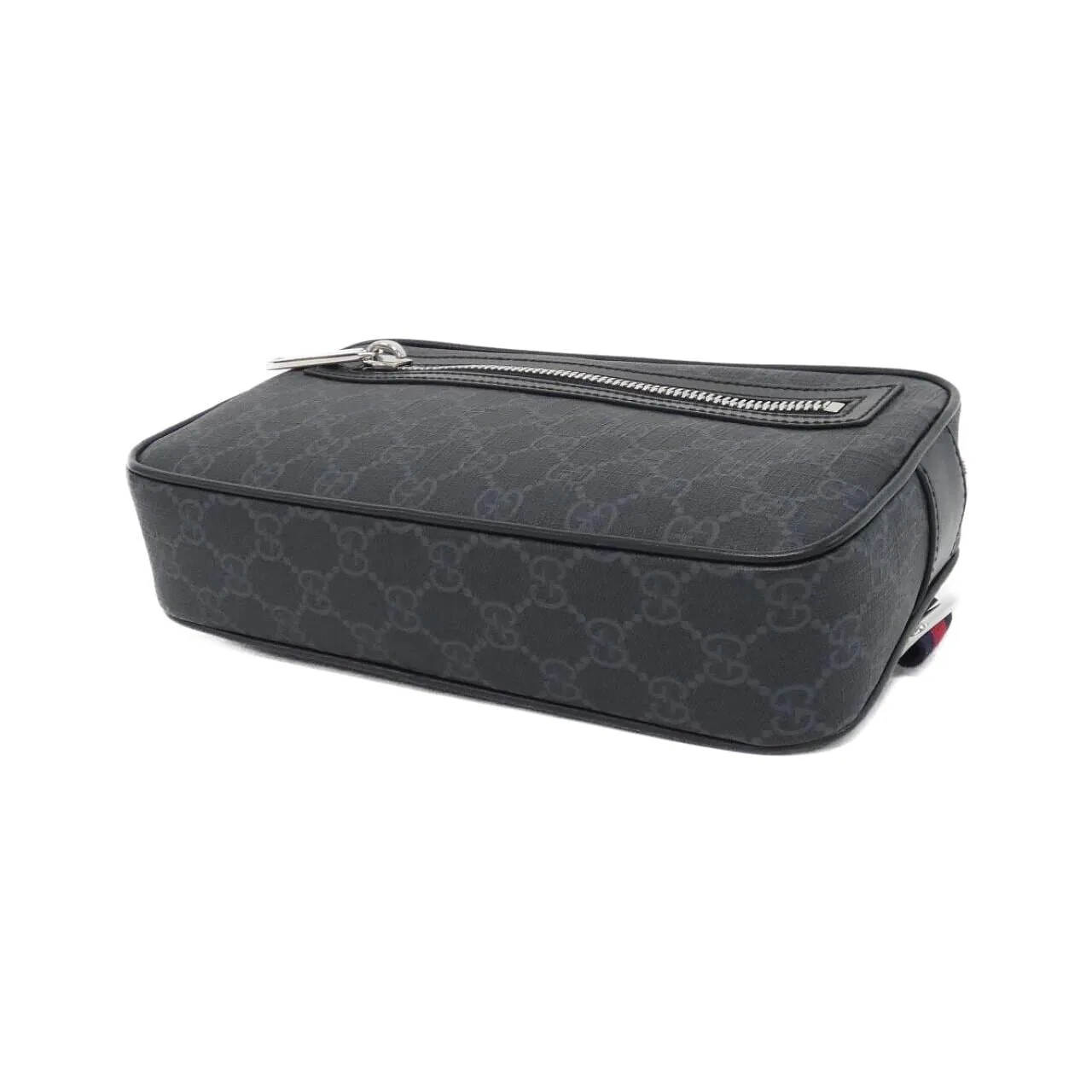 GUCCI 792094 FADJM Belt Canvas 黑色 帆布 中古品A - 縮圖 3