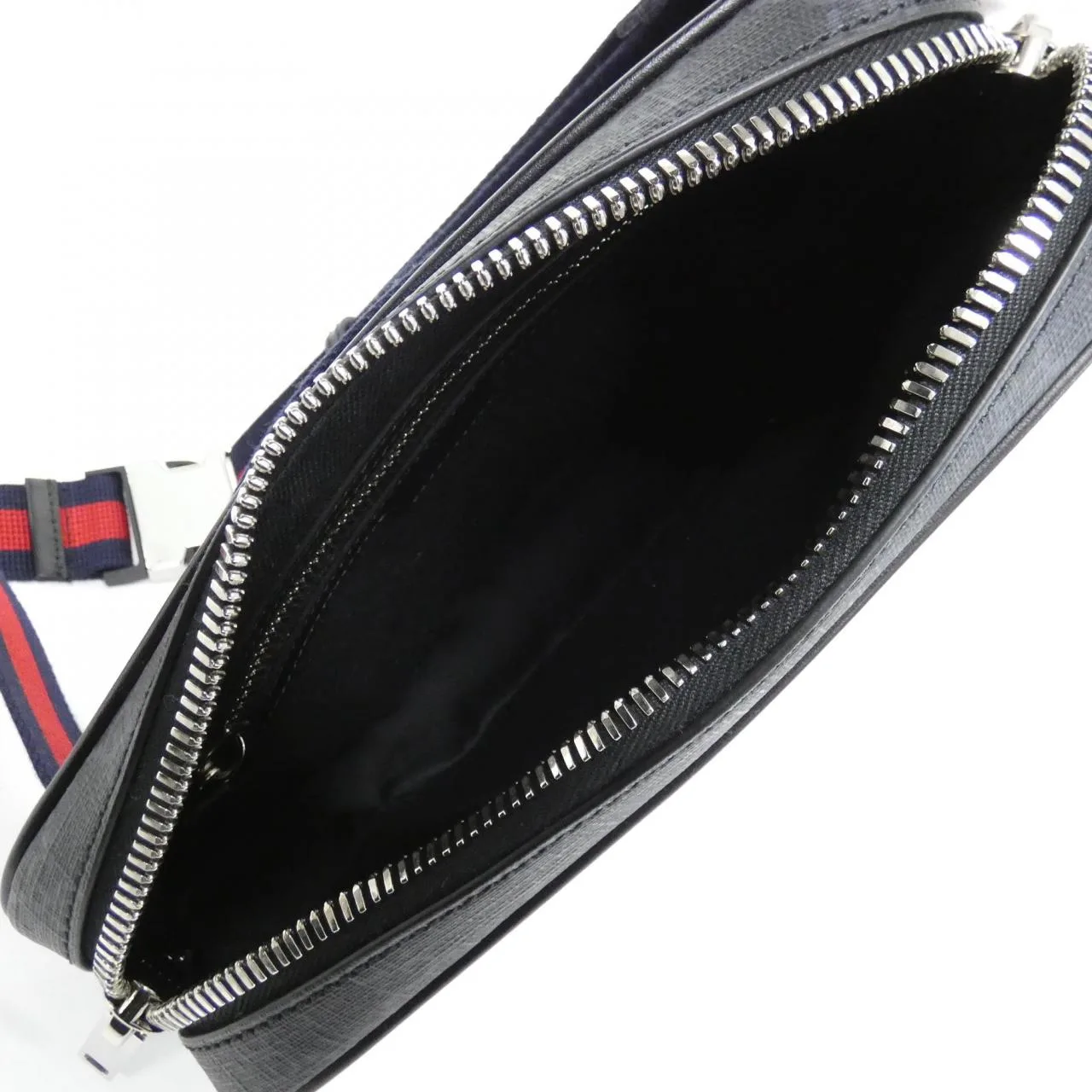 GUCCI 792094 FADJM Belt Canvas 黑色 帆布 中古品A - 縮圖 6