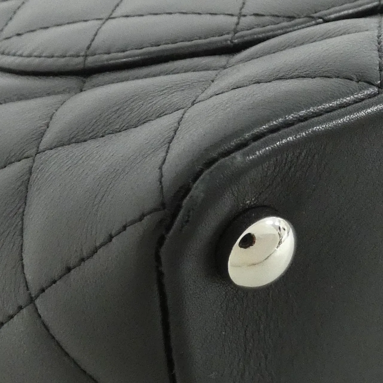 CHANEL Cambon 25167 手提包 漆皮 黑色 漆皮 中古品A - 縮圖 3
