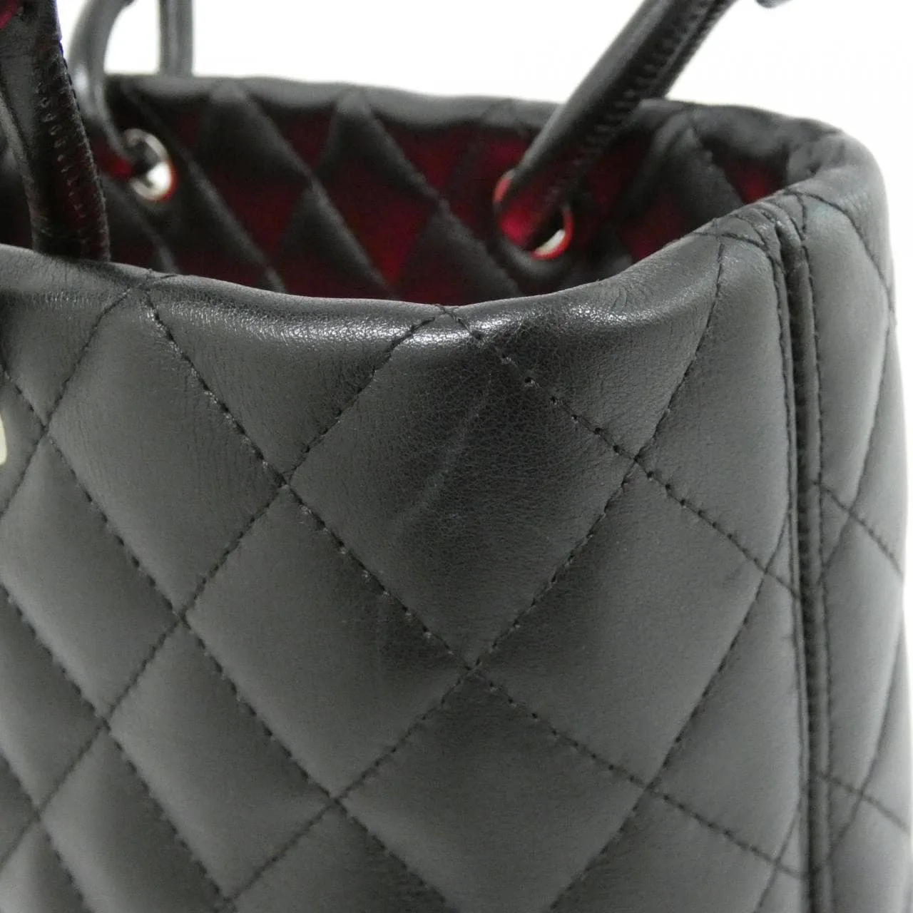 CHANEL Cambon 25167 手提包 漆皮 黑色 漆皮 中古品A - 縮圖 4