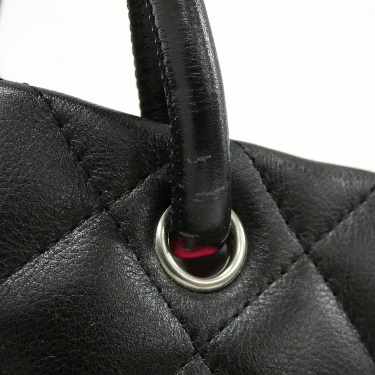 CHANEL Cambon 25167 手提包 漆皮 黑色 漆皮 中古品A - 縮圖 5